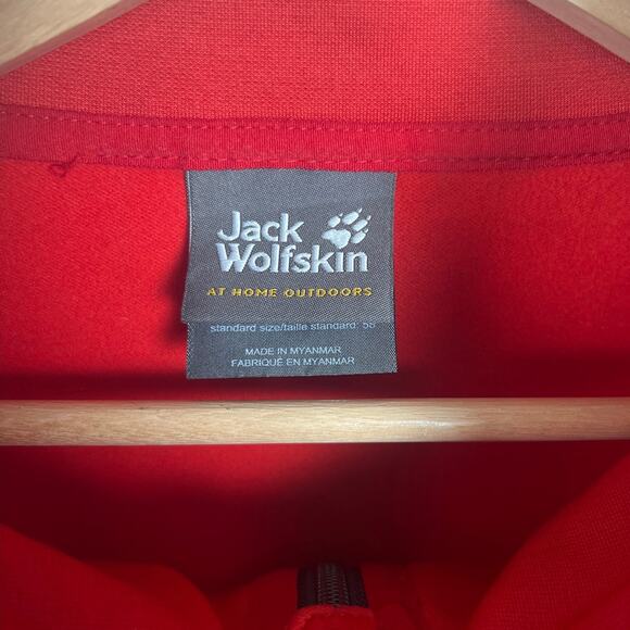 Jack Wolfskin At Home Outdoors 2XL Red Zip Up Softshell Jacket - Picture 4 of 7